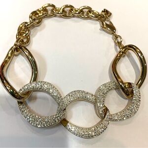 Vintage Swarovski Crystal bracelet swan 10” adjustable